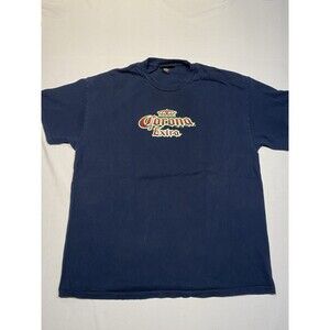 Vintage Coors Light Beer TShirt Christmas Themed Blue XL